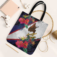 American Samoa Flag Day Since 1900 Tote Bag Samoa Muamua Le Atua Tropical Flowers - Polynesian Pride