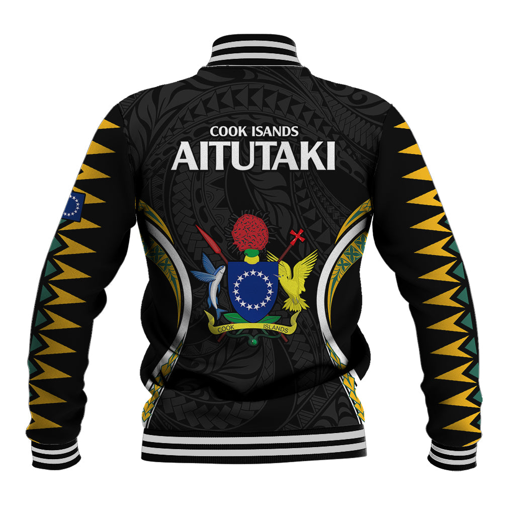 Polynesian Pride Aitutaki Island Baseball Jacket Cook Islands Tribal Wave Style LT9 - Polynesian Pride