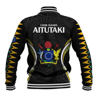 Polynesian Pride Aitutaki Island Baseball Jacket Cook Islands Tribal Wave Style LT9 - Polynesian Pride