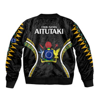 Polynesian Pride Aitutaki Island Bomber Jacket Cook Islands Tribal Wave Style LT9 - Polynesian Pride