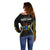 Polynesian Pride Aitutaki Island Off Shoulder Sweater Cook Islands Tribal Wave Style LT9 - Polynesian Pride