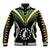 (Personalised) Polynesian Pride Aitutaki Island Baseball Jacket Cook Islands Tribal Wave Style LT9 Unisex Black - Polynesian Pride