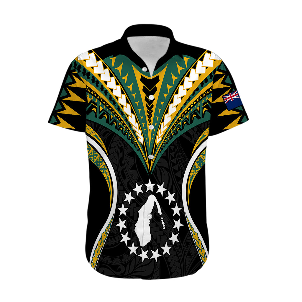 (Personalised) Polynesian Pride Aitutaki Island Hawaiian Shirt Cook Islands Tribal Wave Style LT9 Black - Polynesian Pride