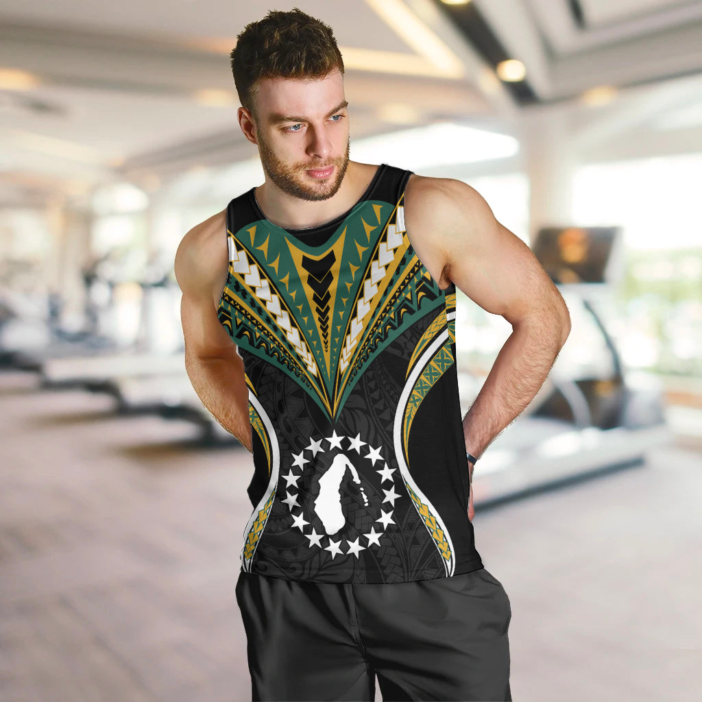 (Personalised) Polynesian Pride Aitutaki Island Men Tank Top Cook Islands Tribal Wave Style LT9 - Polynesian Pride