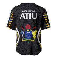 Polynesian Pride Atiu Island Baseball Jersey Cook Islands Tribal Wave Style LT9 - Polynesian Pride