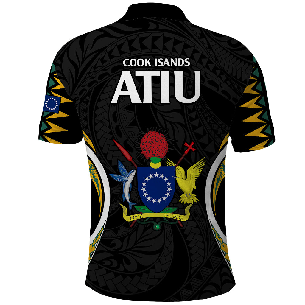 Polynesian Pride Atiu Island Polo Shirt Cook Islands Tribal Wave Style LT9 - Polynesian Pride