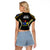 Polynesian Pride Atiu Island Raglan Cropped T Shirt Cook Islands Tribal Wave Style LT9 - Polynesian Pride