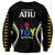 Polynesian Pride Atiu Island Sweatshirt Cook Islands Tribal Wave Style LT9 - Polynesian Pride