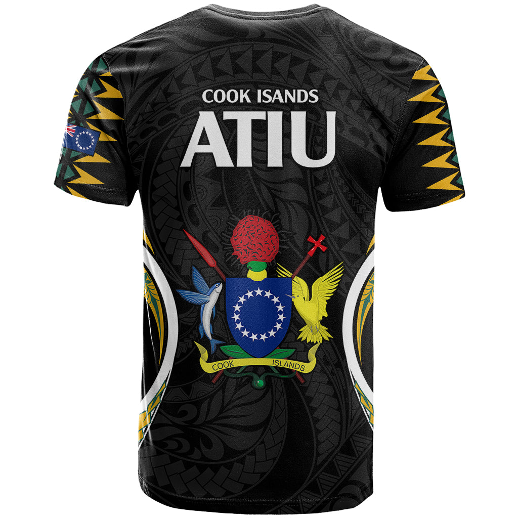 Polynesian Pride Atiu Island T Shirt Cook Islands Tribal Wave Style LT9 - Polynesian Pride