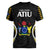 Polynesian Pride Atiu Island Women V Neck T Shirt Cook Islands Tribal Wave Style LT9 - Polynesian Pride
