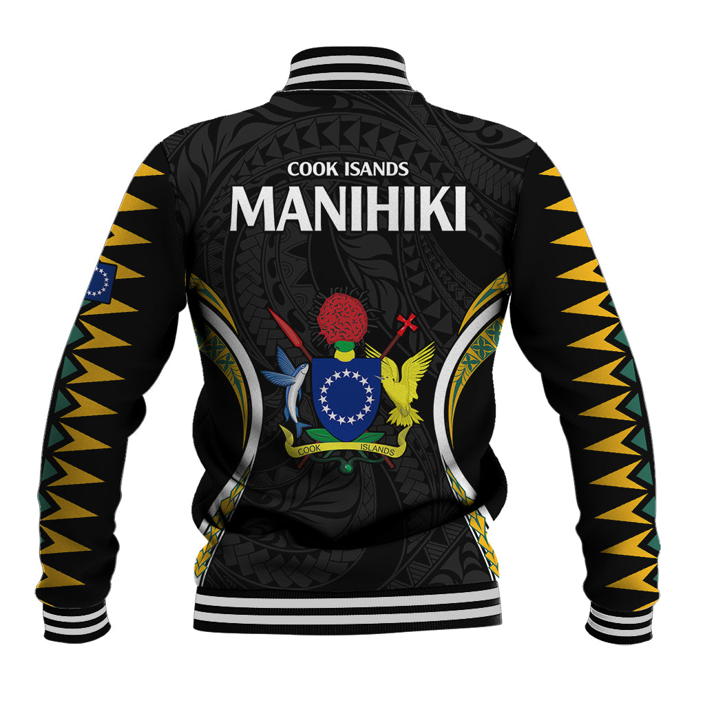 Polynesian Pride Manihiki Island Baseball Jacket Cook Islands Tribal Wave Style LT9 - Polynesian Pride