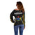 Polynesian Pride Manihiki Island Off Shoulder Sweater Cook Islands Tribal Wave Style LT9 - Polynesian Pride