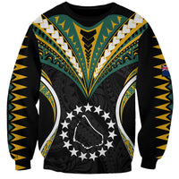 Polynesian Pride Manihiki Island Sweatshirt Cook Islands Tribal Wave Style LT9 Unisex Black - Polynesian Pride