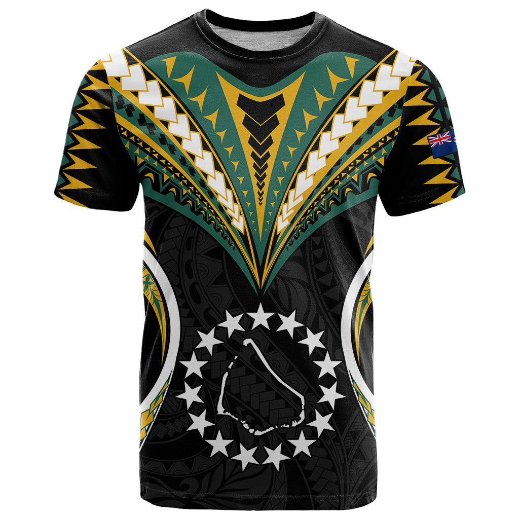 Polynesian Pride Manihiki Island T Shirt Cook Islands Tribal Wave Style LT9 Black - Polynesian Pride
