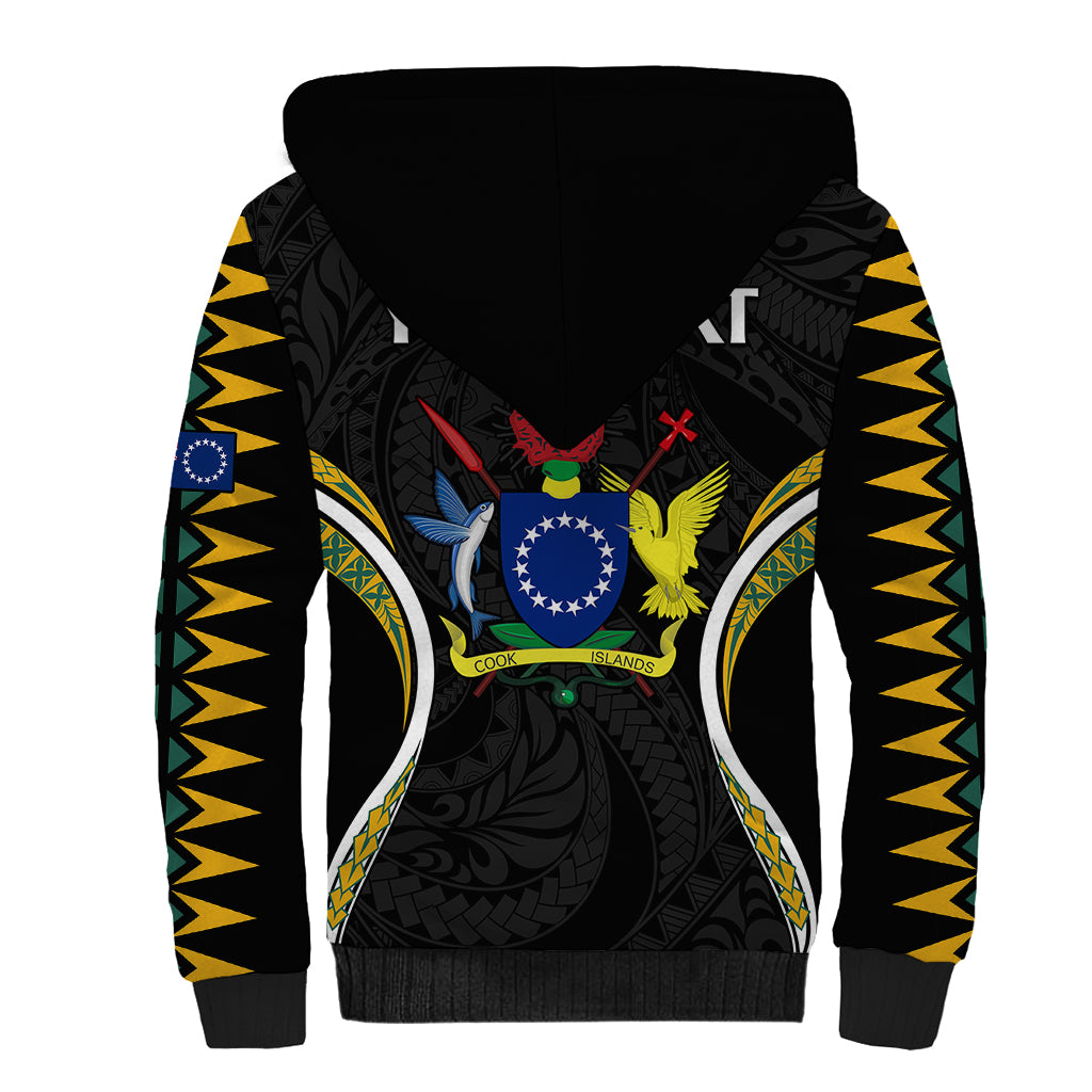 (Personalised) Polynesian Pride Manihiki Island Sherpa Hoodie Cook Islands Tribal Wave Style LT9 - Polynesian Pride