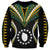Polynesian Pride Mauke Island Sweatshirt Cook Islands Tribal Wave Style LT9 Unisex Black - Polynesian Pride
