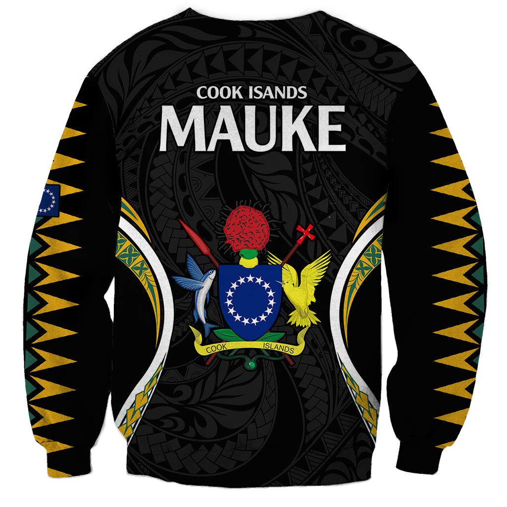 Polynesian Pride Mauke Island Sweatshirt Cook Islands Tribal Wave Style LT9 - Polynesian Pride