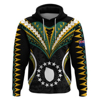 Custom Polynesian Pride Mauke Island Hoodie Cook Islands Tribal Wave Style LT9 Pullover Hoodie Black - Polynesian Pride