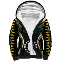 Polynesian Pride Mitiaro Island Sherpa Hoodie Cook Islands Tribal Wave Style LT9 Unisex Black - Polynesian Pride