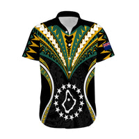 Polynesian Pride Palmerston Island Hawaiian Shirt Cook Islands Tribal Wave Style LT9 Black - Polynesian Pride
