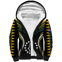 Polynesian Pride Palmerston Island Sherpa Hoodie Cook Islands Tribal Wave Style LT9 Unisex Black - Polynesian Pride