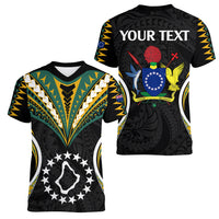 (Personalised) Polynesian Pride Palmerston Island Women V Neck T Shirt Cook Islands Tribal Wave Style LT9 - Polynesian Pride