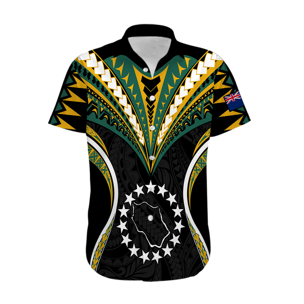 Polynesian Pride Penrhyn Island Hawaiian Shirt Cook Islands Tribal Wave Style LT9 Black - Polynesian Pride