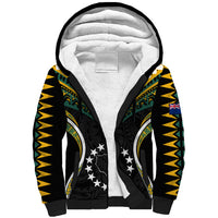 Polynesian Pride Penrhyn Island Sherpa Hoodie Cook Islands Tribal Wave Style LT9 Unisex Black - Polynesian Pride