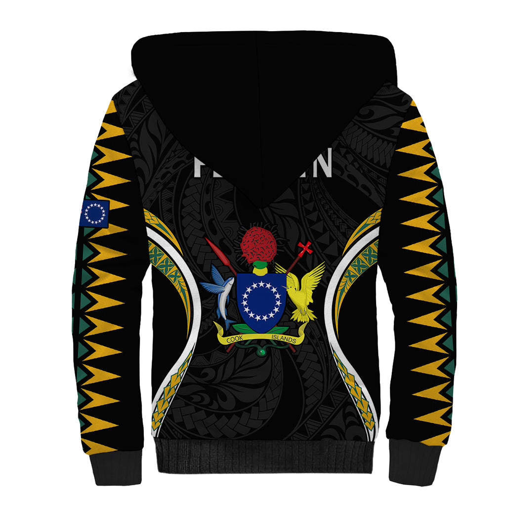Polynesian Pride Penrhyn Island Sherpa Hoodie Cook Islands Tribal Wave Style LT9 - Polynesian Pride
