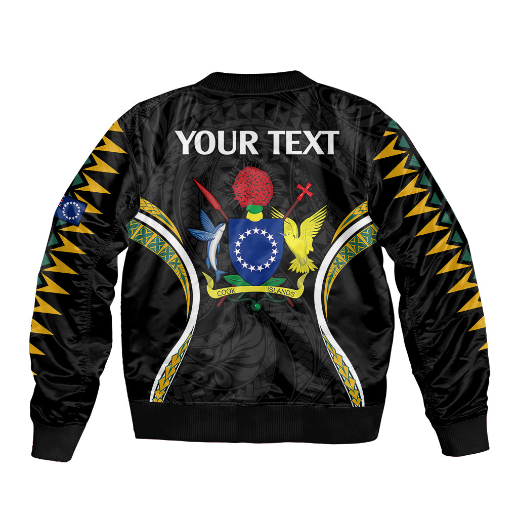 (Personalised) Polynesian Pride Penrhyn Island Bomber Jacket Cook Islands Tribal Wave Style LT9 - Polynesian Pride