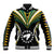 Polynesian Pride Pukapuka Island Baseball Jacket Cook Islands Tribal Wave Style LT9 Unisex Black - Polynesian Pride