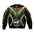 Polynesian Pride Pukapuka Island Sleeve Zip Bomber Jacket Cook Islands Tribal Wave Style LT9 Unisex Black - Polynesian Pride