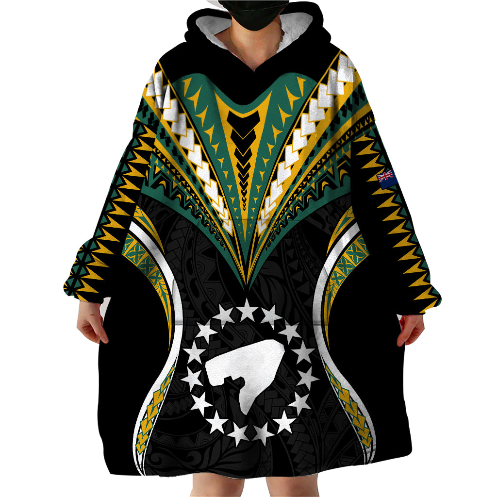 (Personalised) Polynesian Pride Pukapuka Island Wearable Blanket Hoodie Cook Islands Tribal Wave Style LT9 - Polynesian Pride