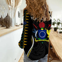 (Personalised) Polynesian Pride Pukapuka Island Women Casual Shirt Cook Islands Tribal Wave Style LT9 - Polynesian Pride