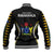Polynesian Pride Rakahanga Island Baseball Jacket Cook Islands Tribal Wave Style LT9 - Polynesian Pride