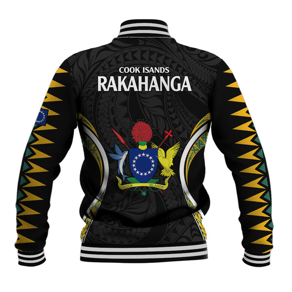 Polynesian Pride Hawaiian Islands Baseball Jacket Lani Map Gold Kanaka With Kakau LT14 main image 1