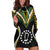 Polynesian Pride Rakahanga Island Hoodie Dress Cook Islands Tribal Wave Style LT9 Black - Polynesian Pride