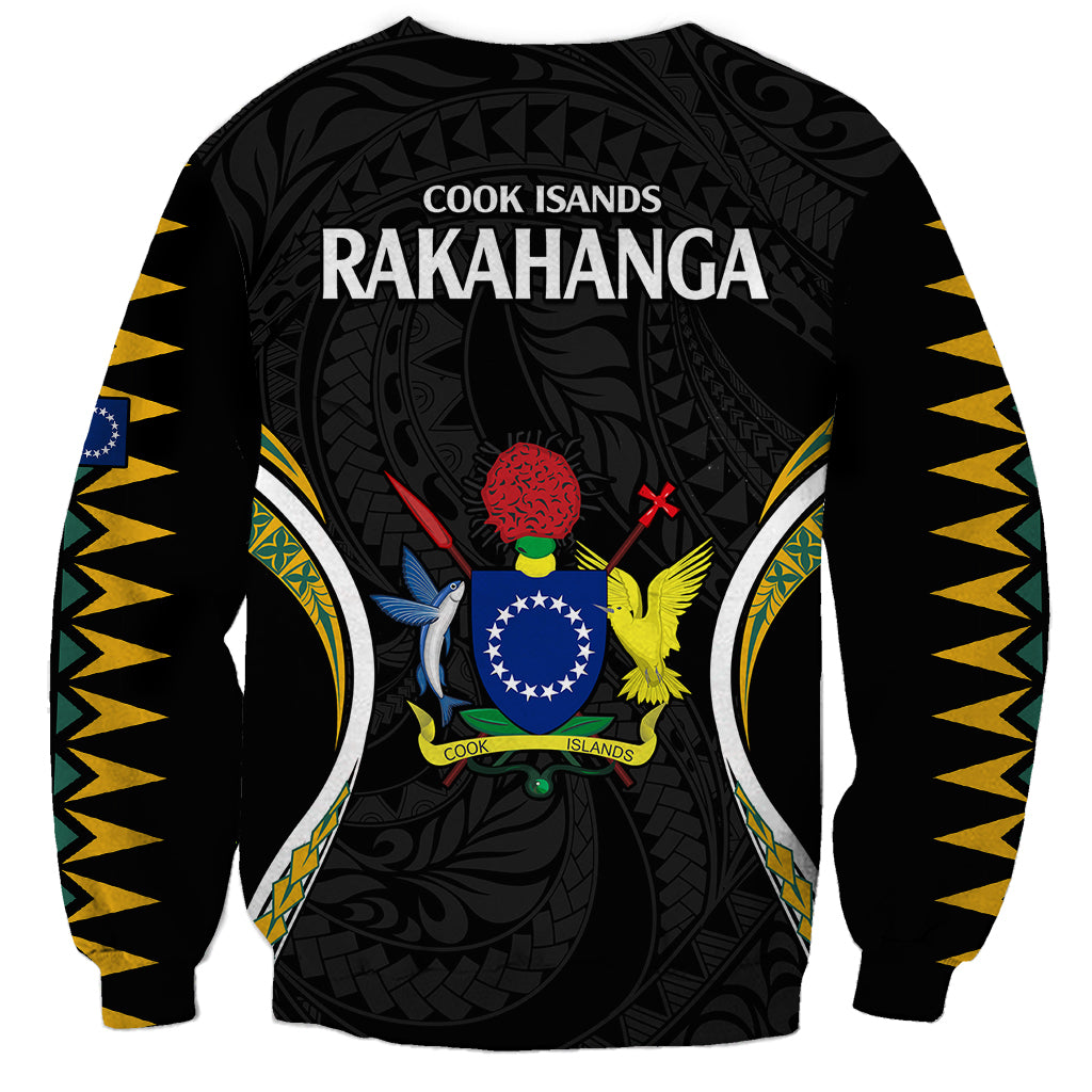 Polynesian Pride Rakahanga Island Sweatshirt Cook Islands Tribal Wave Style LT9 - Polynesian Pride