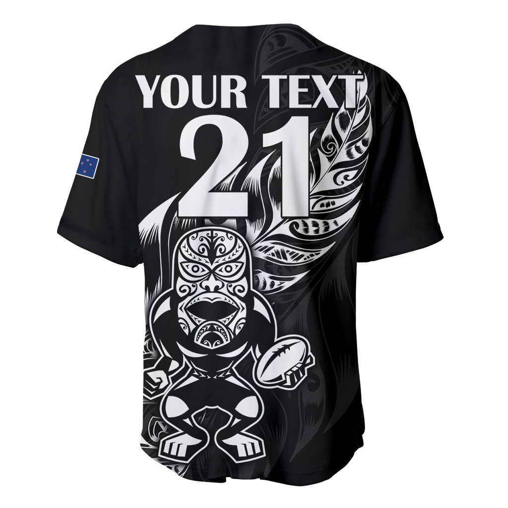 (Custom Text And Number) New Zealand All Black Rugby Baseball Jersey LT9 - Polynesian Pride