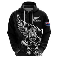 (Custom Text and Number) New Zealand All Black Rugby Hoodie LT9 - Polynesian Pride