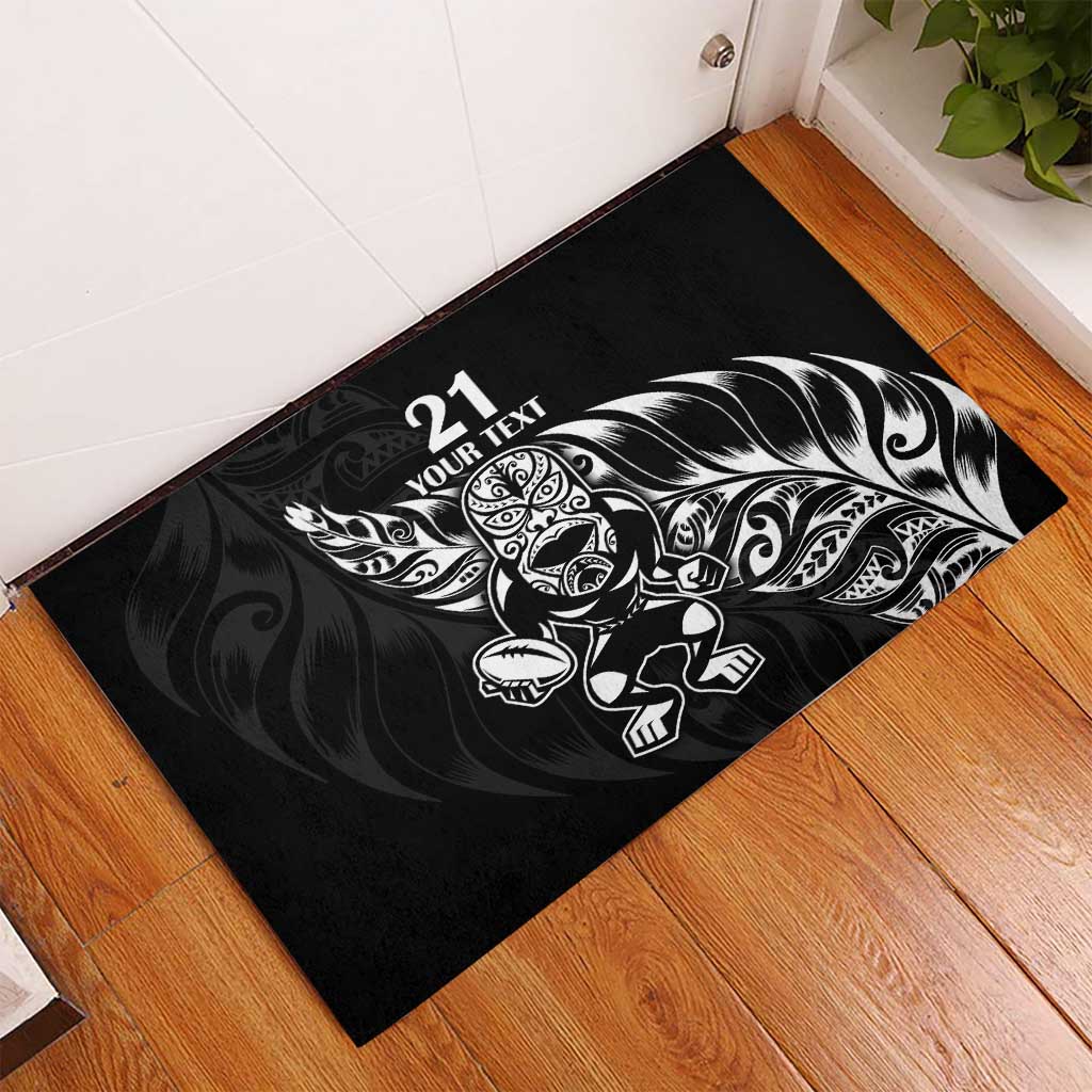 New Zealand Rugby Custom Rubber Doormat Opango All Black Fern