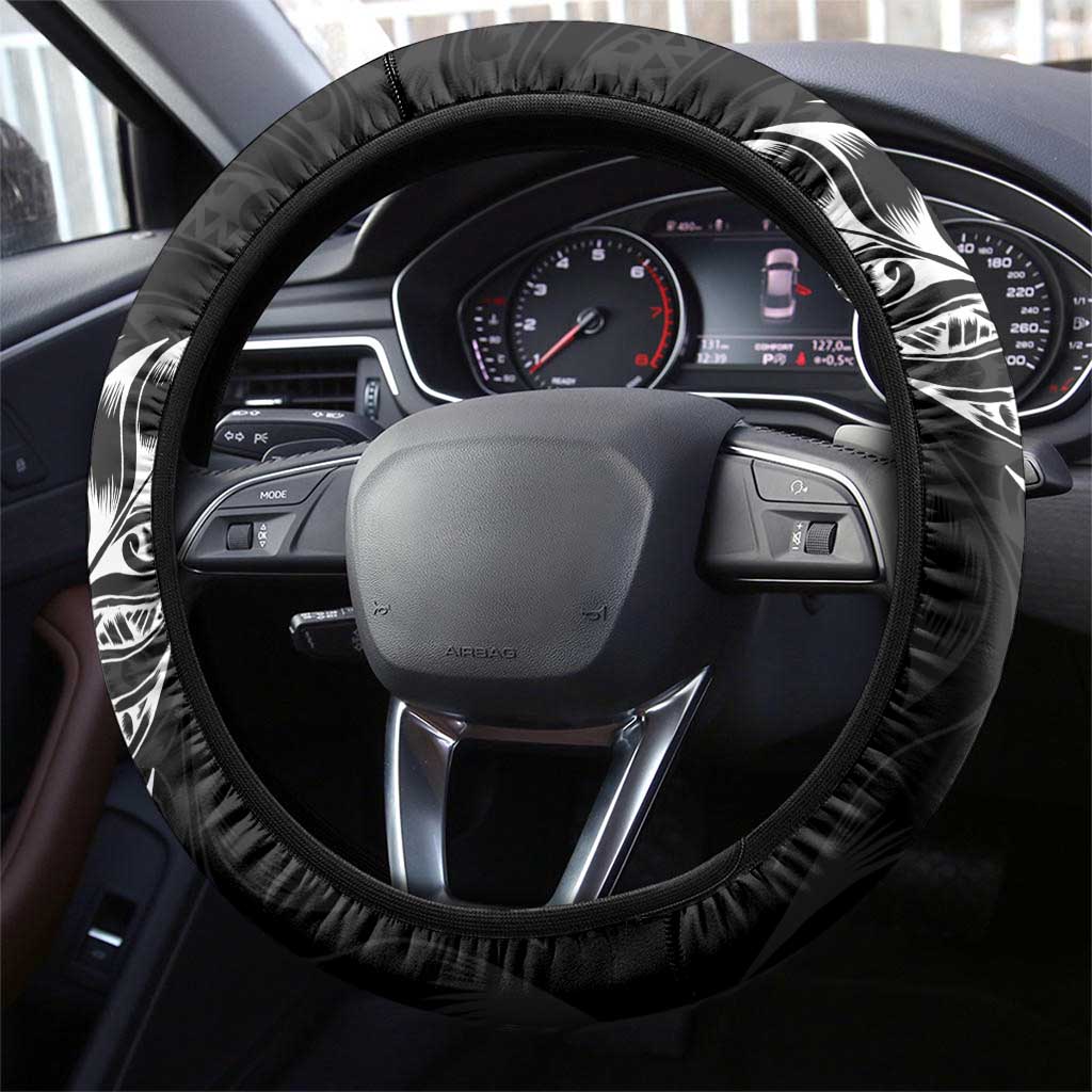 New Zealand Rugby Steering Wheel Cover Opango All Black Fern LT9 - Polynesian Pride