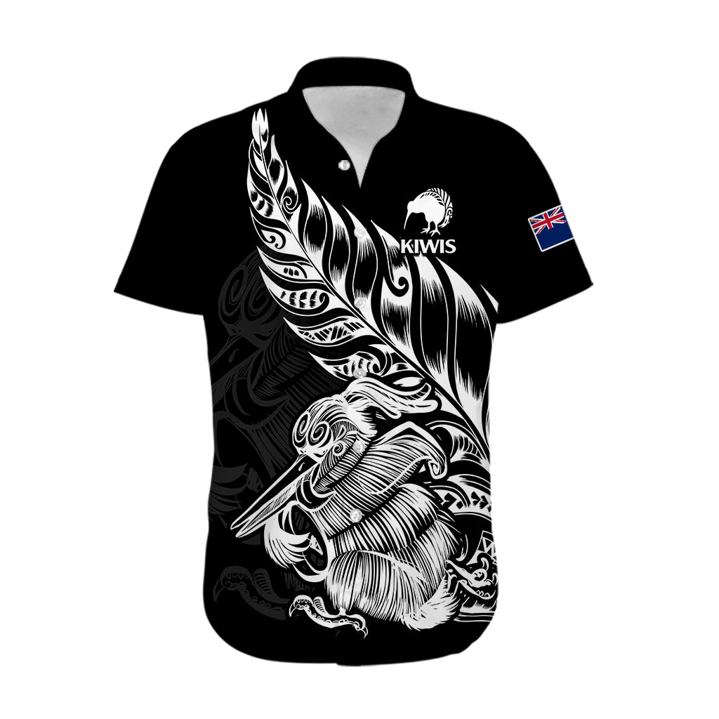 New Zealand Kiwi Rugby Hawaiian Shirt LT9 Black - Polynesian Pride