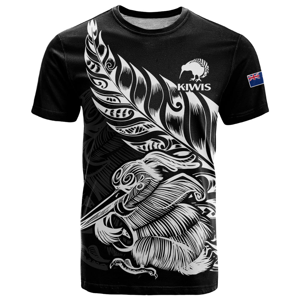 New Zealand Kiwi Rugby T Shirt LT9 Black - Polynesian Pride
