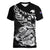(Custom Text And Number) New Zealand Kiwi Rugby Women V Neck T Shirt LT9 Female Black - Polynesian Pride