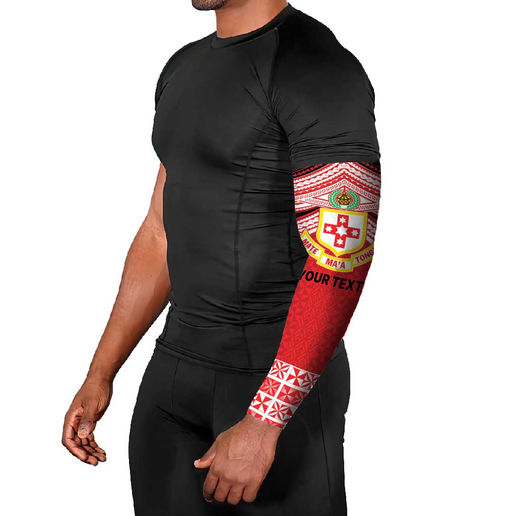 Personalised Kolisi Tonga College Atele Arm Sleeves Polynesian Ngatu Tribal - Polynesian Pride
