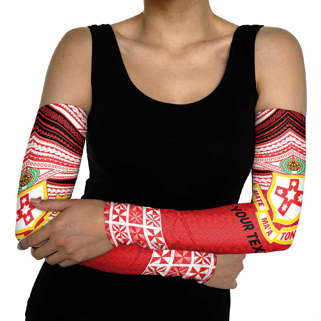 Personalised Kolisi Tonga College Atele Arm Sleeves Polynesian Ngatu Tribal - Polynesian Pride