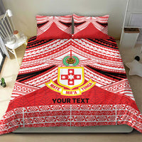 Personalised Kolisi Tonga College Atele Bedding Set Polynesian Ngatu Tribal