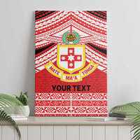 Personalised Kolisi Tonga College Atele Canvas Wall Art Polynesian Ngatu Tribal
