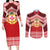 Personalised Kolisi Tonga College Atele Couples Matching Long Sleeve Bodycon Dress and Long Sleeve Button Shirt Polynesian Ngatu Tribal